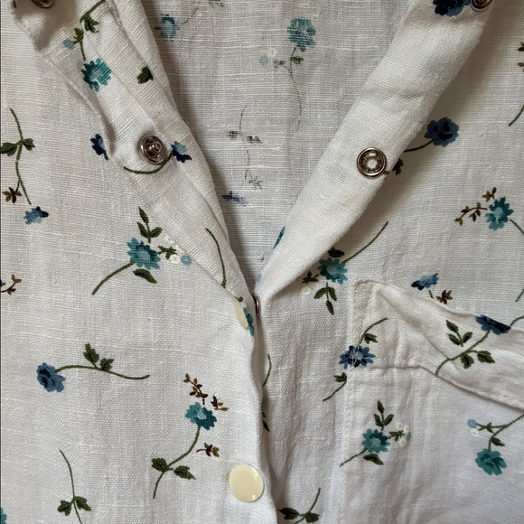 Nettle Studios Boxy Collared Top Floral One size fits all - Picture 2 of 6